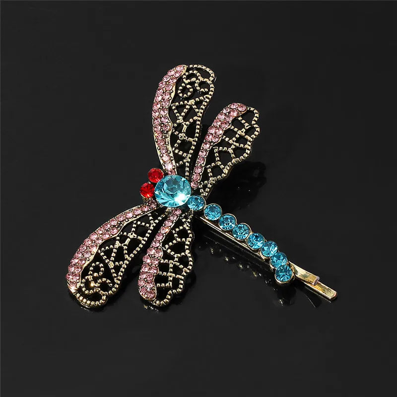 Cartoon Dragonfly Hairpin Hair Clips Barrettes For Women Fashion Metal Jewelry Gift