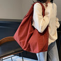 Casual Nylon Shoulder Bag Multi-Pocket Japanese Style Versatile Commuting Handbag Solid Color Polyester Large Capacity Tote Bag