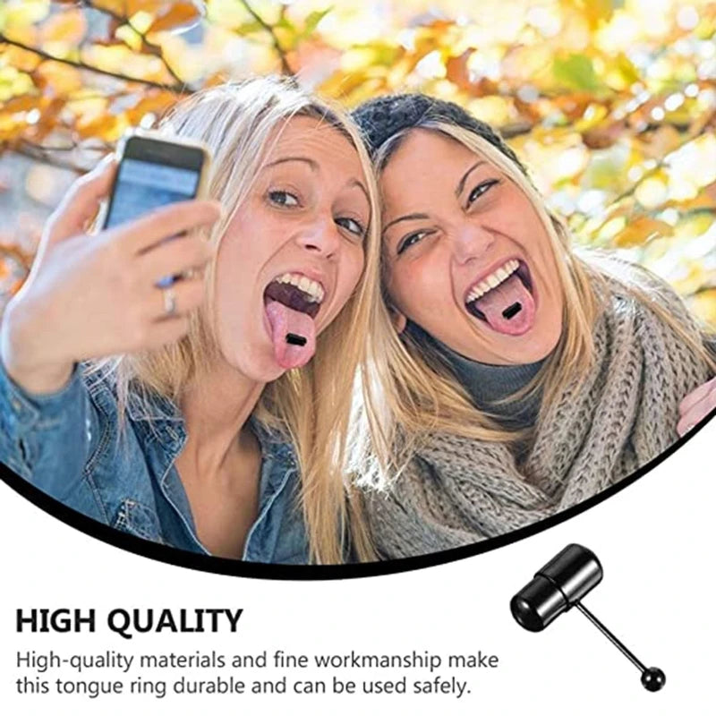 Stainless Steel Vibrating Tongue Ring Tongue Piercing Ring Vibrating Tongue Piercing Bar Body Jewelry Fashion Decoration