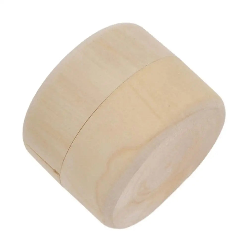Ring Storage Case Jewelry Box Mini Round Solid Wood Ring Case for Female Jewelry Organizer