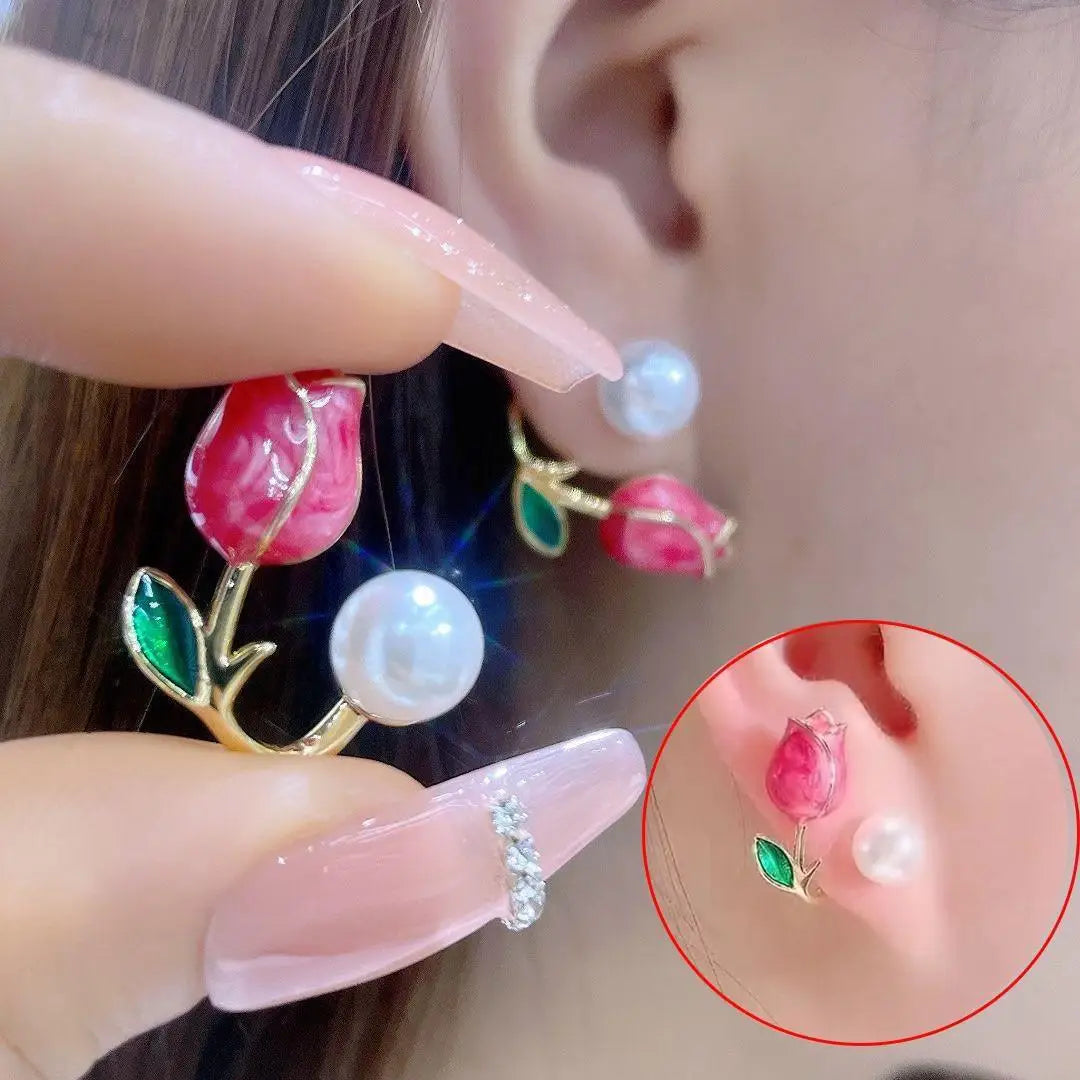 Green Crystal Butterfly Earrings