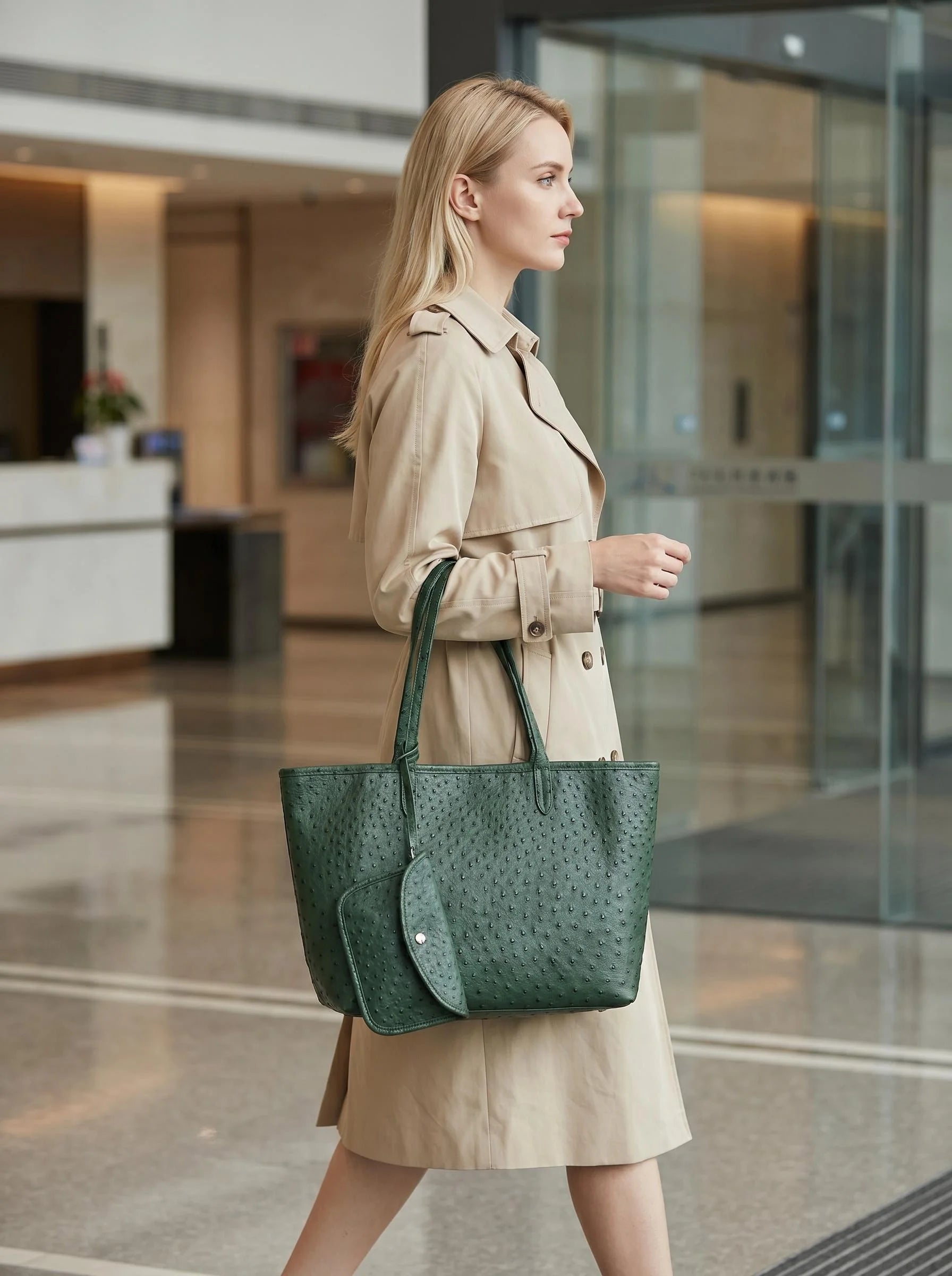 XMESSUN Original Fashion Style Women Bag Portable Women's Bucket Bags Ostrich Pattern Shopping Tote Casual Simple Ladies Handbag