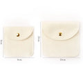 Small Velvet Jewelry Pouch with Snap Button Soft Microfiber Jewelry Packaging Bag Mini Earring Ring Necklace Organizer Storage