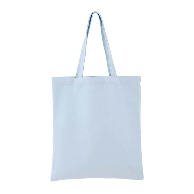 Diy Shopping Bags Women Solid Canvas Bags Casual Tote Shoulder Bags Girls Female Portable Handbags Shopping Bag
