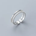 925 Sterling Silver Rings for Women Men Couple Minimalist Handmade Double Zircon Ring Party Jewelry Gift Prevent Allergy