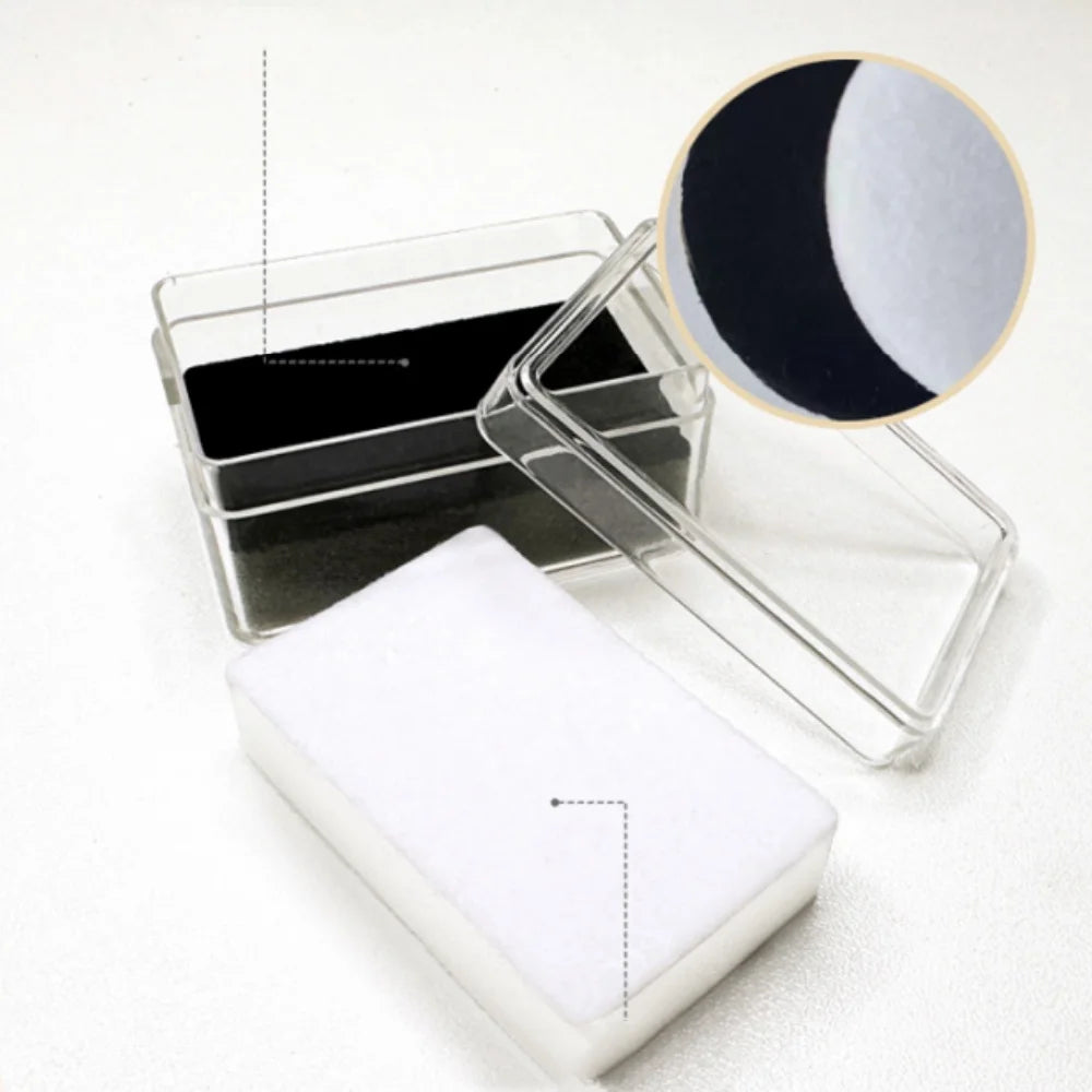 1PC Acrylic Transparent Jewelry Display Box With Foam Pad Bare Stone Gem Diamond Storage Container Case Jewelry Packaging Box