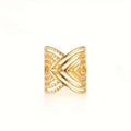DGIDDK Stainless Steel Ring Irregular Unique Design Open Ring Aesthetic Jewelry Geometric Hollowing Ladies Fashion Trend Jewelry