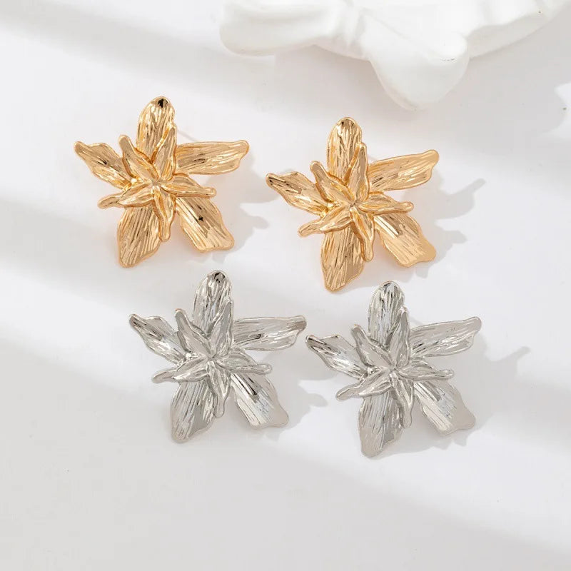 Double Layer Flower Adjustable Statement Ring for Women