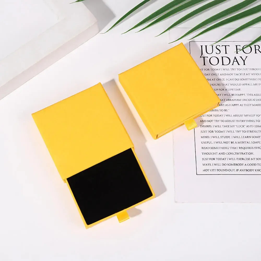 1Pc Thick Kraft Paper Drawer Jewelry Box With Sponge Greet Card for Necklace Bracelet Ring Gift Box Jewelry Packaging Box Joyero