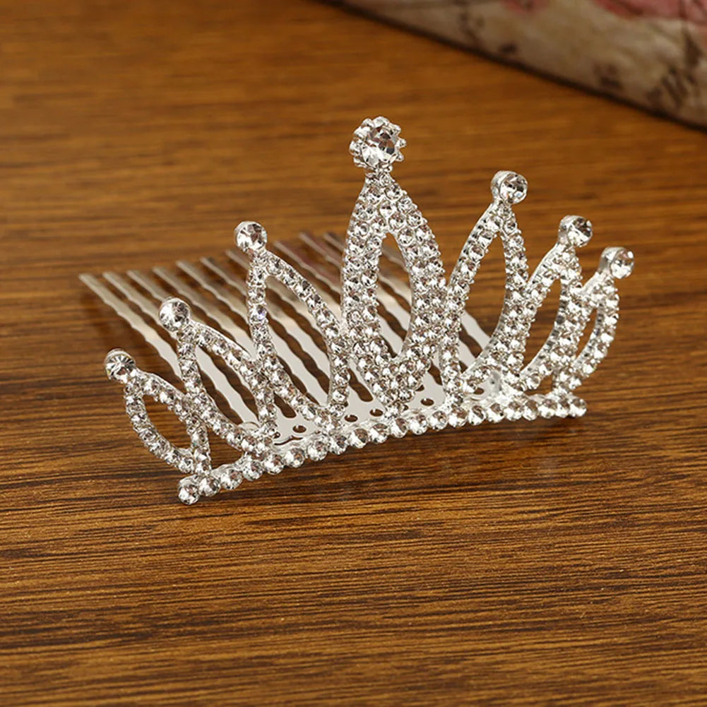 Crown Headdress Children's Birthday Gift Korean Version Of The Princess Performance Comb Hair Accessories Hairpin Bridal Tiara