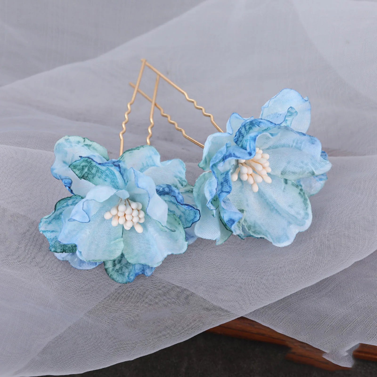 Floral Hairpin Forks Chinese Hanfu Hair Accessories For Women U-shaped Hair Clip Fork Vinatge Wedding Hair Jewelry Retro Crowns