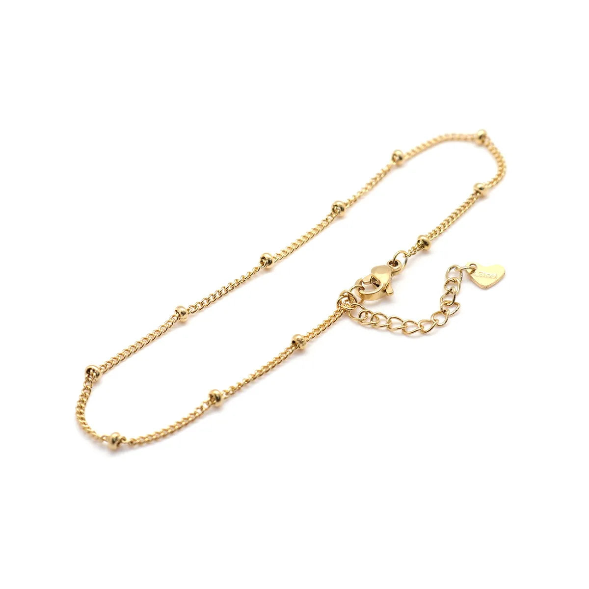 New Trendy Stainless Steel Anklet Gold Color Round Link Chains On Foot Barefoot Sandals Anklet Bracelet Women Summer Jewelry,1PC