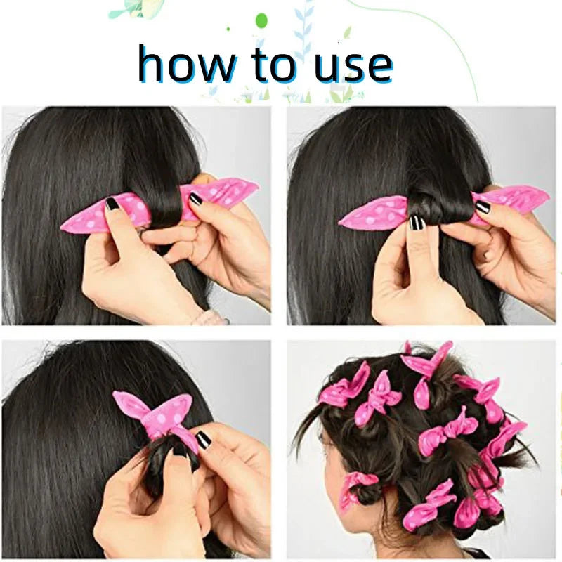 10Pcs/Lot Hair Curlers Soft Sleep Pillow Rollers Set Best Flexible Foam and Sponge Magic Hair Care DIY Hair Styling Tools