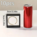 10pcs PE Film Black White Jewelry Storage Box 3D Packaging Case Free Stand Floating Frame Membrane Ring Earring Necklace Display