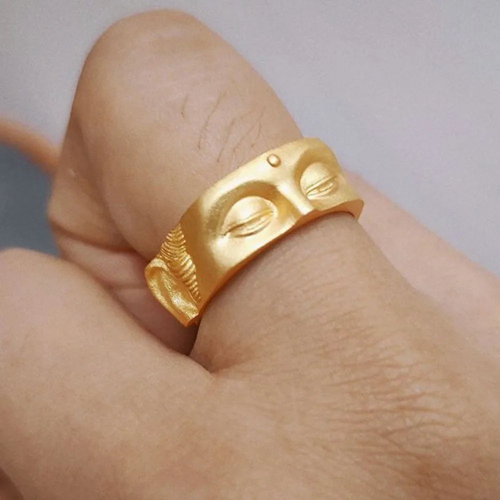 Retro Buddha Rings for Women Men Popular Jewelry Gifts