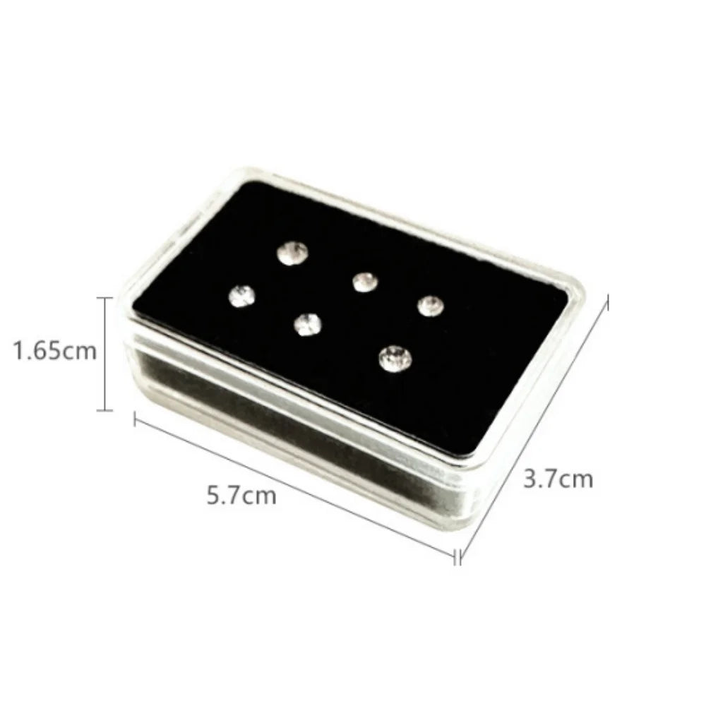 1PC Acrylic Transparent Jewelry Display Box With Foam Pad Bare Stone Gem Diamond Storage Container Case Jewelry Packaging Box