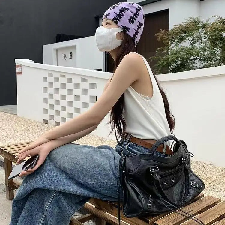 Women Bag Canvas Fashion 2024 New Fashion Red High-Capacity Shoulder Bag Pures and Bags Crossbody Girls Bag