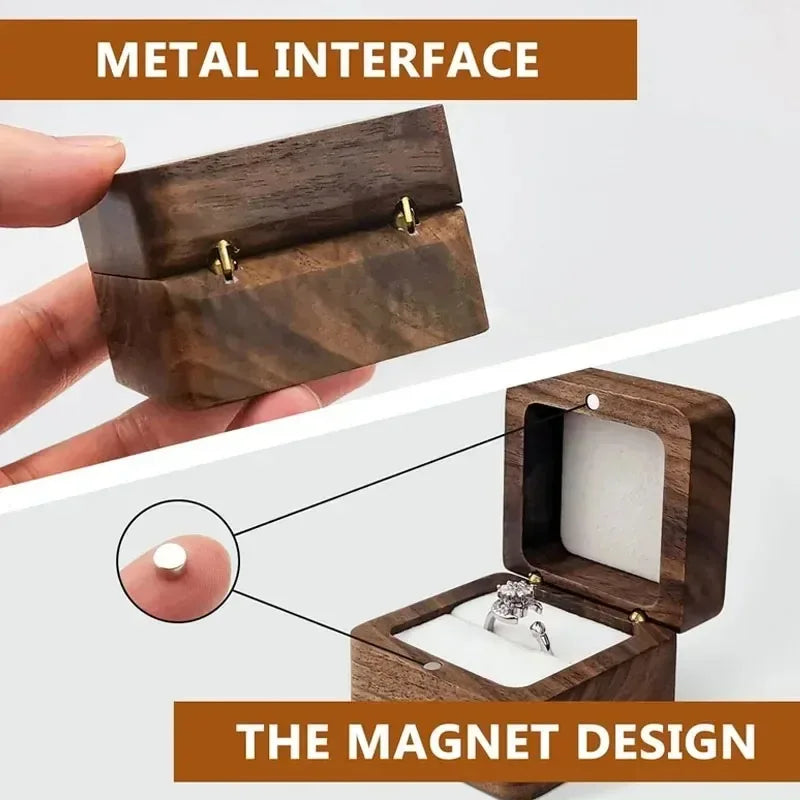 Blank Wood Jewelry Box Wedding Ring Box Earring Rings Jewelry Organizer Luxury Jewelry Anniversary Gift Bracelet Package Case