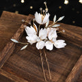 Wedding U Shape Hair Clips Bridal Headpiece Mesh Flower Hairpins Pearl Women Wedding Hair Accessories Bridal Headdress Jewelry