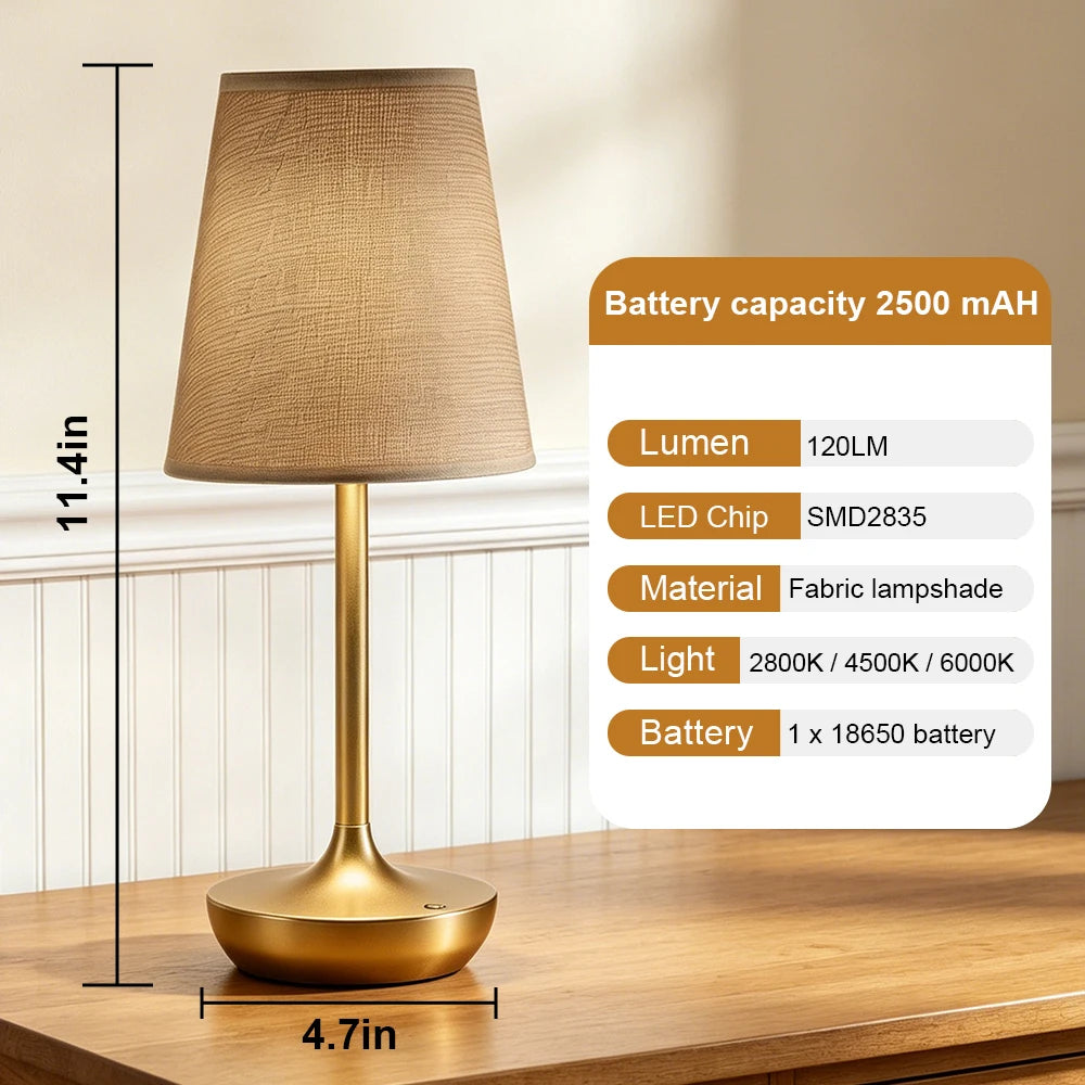 GGBingo Vintage Cloth Table Lampshade New Design Night Light for Bedroom Living Room Side Lighting