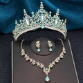Bridal tiaras and crowns with necklace earring set for Women Bride jewelry sets Princess wedding crown Party Birthday Gifts