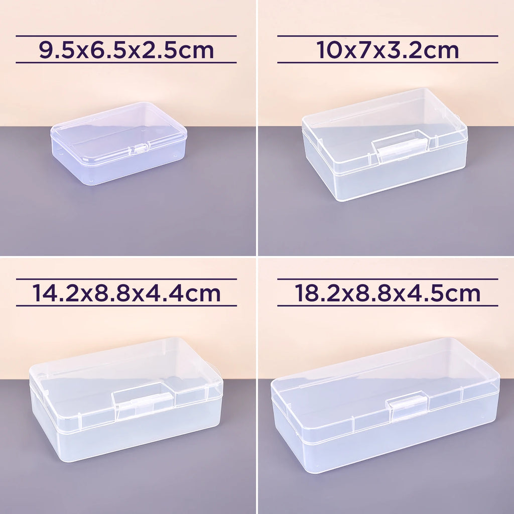 Small Rectangular Plastic Box Storage Boxes Polypropylene PP Parts Transparent Box Sample Packaging Box Jewelry Storage Case
