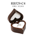 Heart-shaped Wooden Jewelry Box Proposed Jewellery Gift Case Wedding Display Jewelry Storage Organizer Earring Ring Necklace Box