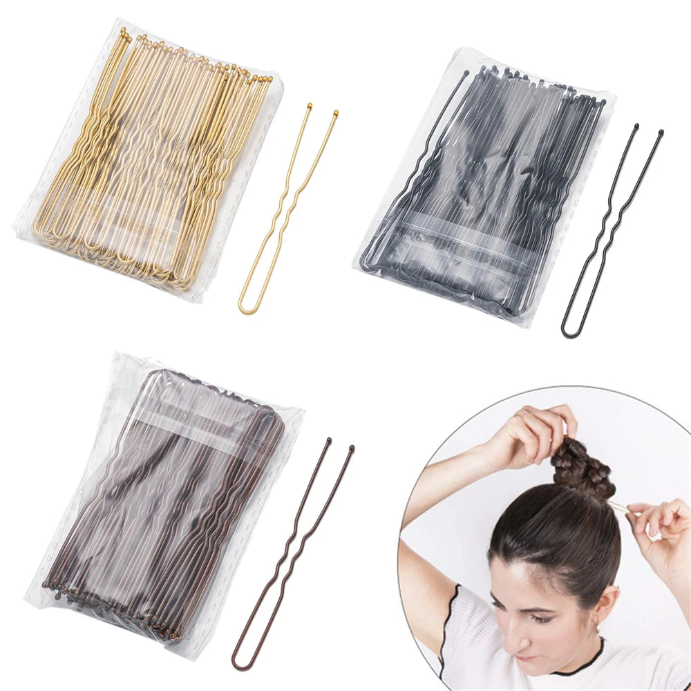 50-Piece U-Shaped Hair Pins