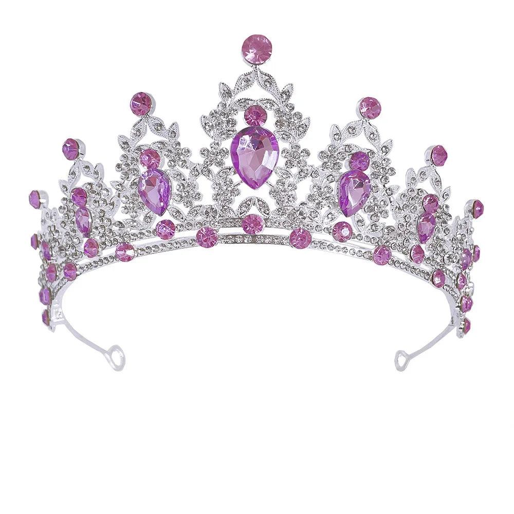 KMVEXO Baroque Vintage Princess Queen Bridal Crown Headwear Crystal Tiara For Women Wedding Crown Hair Dress Accessories
