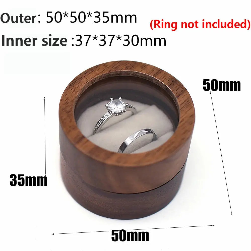 Round Proposal Case Jewelry Box Earrings Organizer Engagement Ceremony Ring Box Storage Box Ring Bearer Box Presentation Box