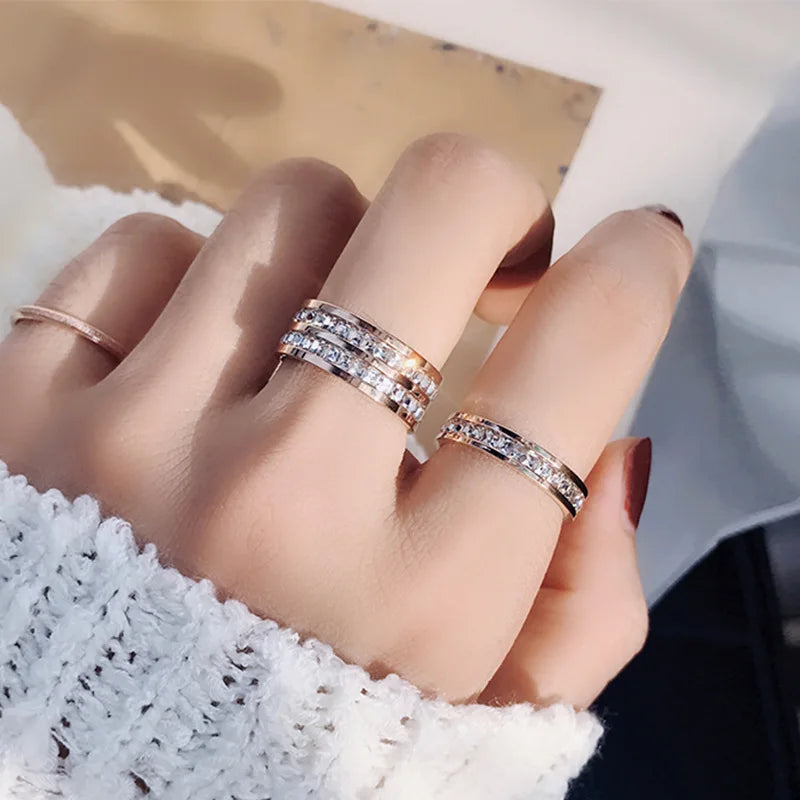 Double Row Zircon Ring