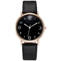 New Simple Vintage Digital Face Leather Belt Woman Watch Round Leisure Student Quartz Watchs Wear Matching Women's Wristwatch