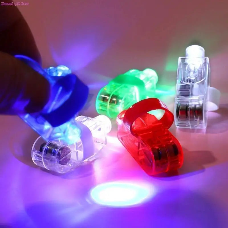 D0JC LED Finger Lights Bright Party Favor Ring Lights 10PCS Traditional Bauble Decor