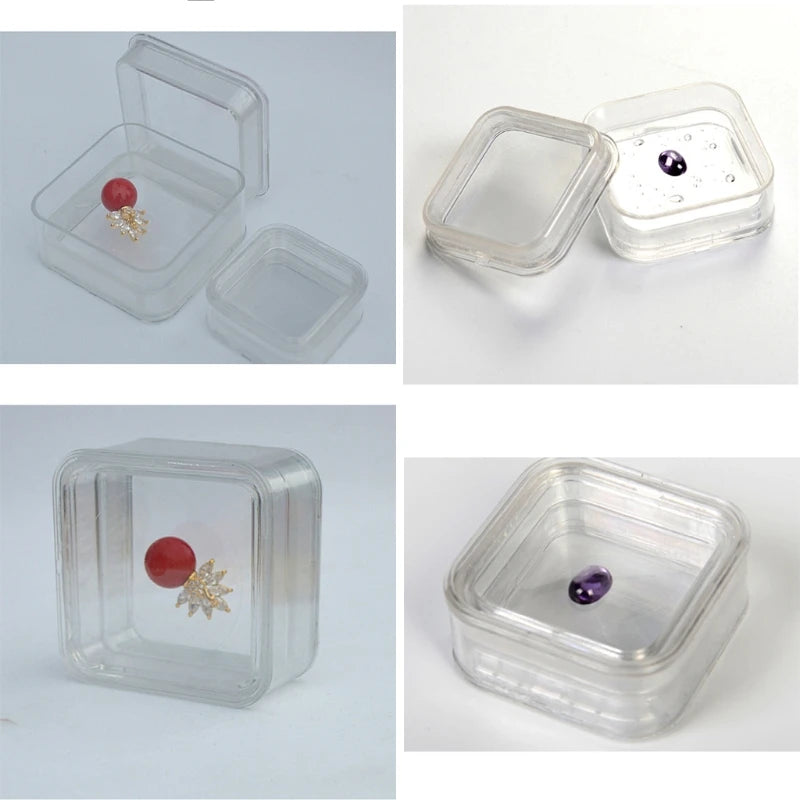 Practical Elasticity Membrane Jewelry Storage Box Transparent 3D Floating Frame Box Display Holder for Necklace Bracelet Earring