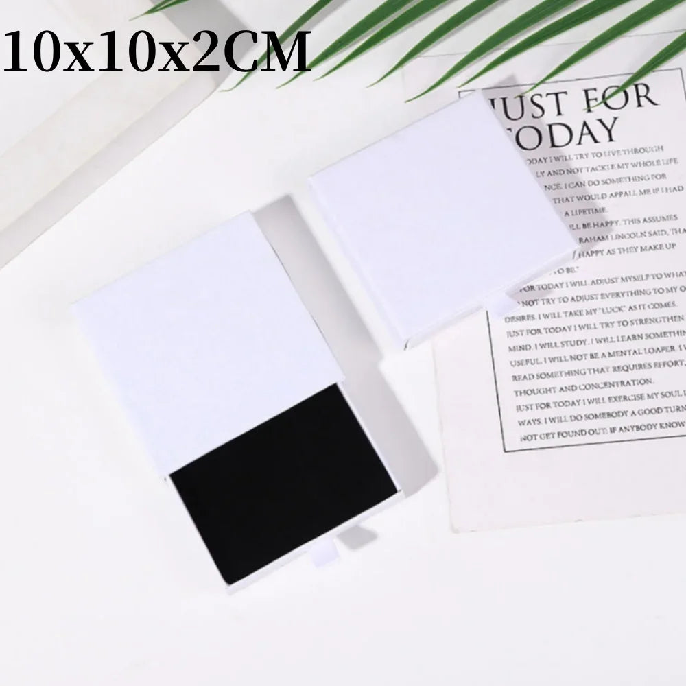 1Pc Thick Kraft Paper Drawer Jewelry Box With Sponge Greet Card for Necklace Bracelet Ring Gift Box Jewelry Packaging Box Joyero