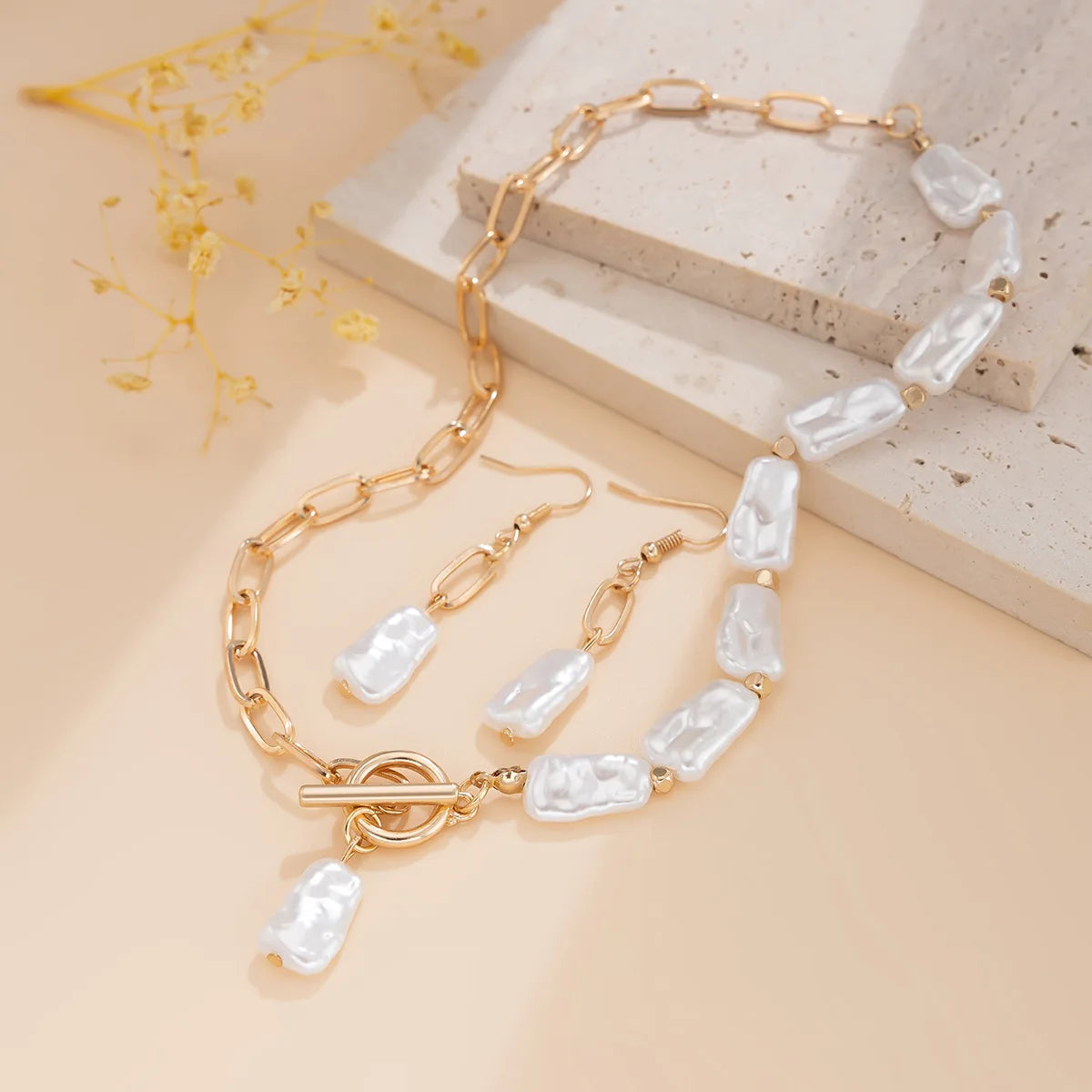 Boho Pearl Necklace Set