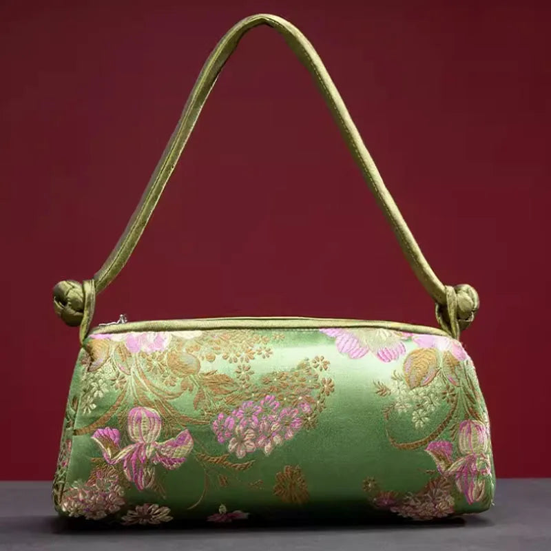 New Silk Embroidered Women Bag Fashion Matching Bride Women Handbag Clutch Bag Shoulder Bag