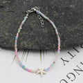 Bohemian Beach Shell Starfish Beaded Handmade Sea Turtle Charm Anklet Bracelet Fashion Jewelry For Women Summer Beach Party