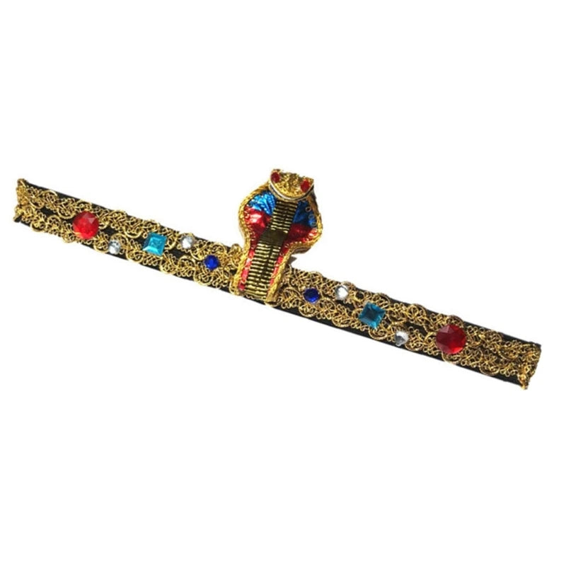 652F Cleopatra Snake Shape Egyptian Headband Punk Hairband Carnivals Hair Decors