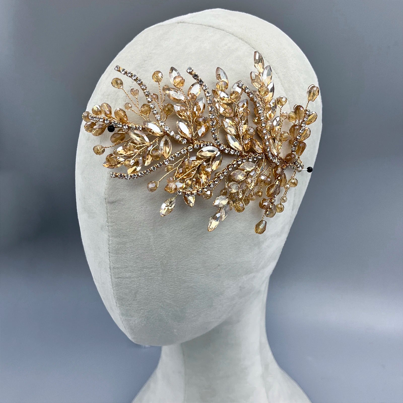 DZ256 Fashion Handmade Bride Headwear Party Headpiece Wedding Head Accessories Bridal Headdress Champagne Crystal Banquet Tiaras
