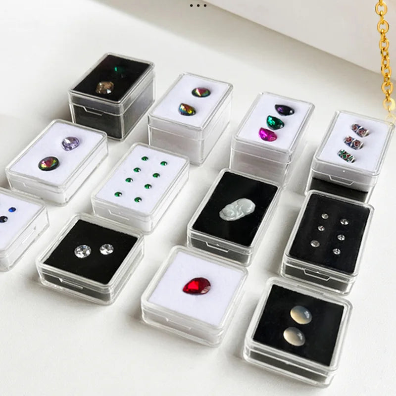 Jewelry Case Packaging Jewelry Box Storage Container Acrylic Gem Box For Exhibition Display Personal Collection Retail Packaging