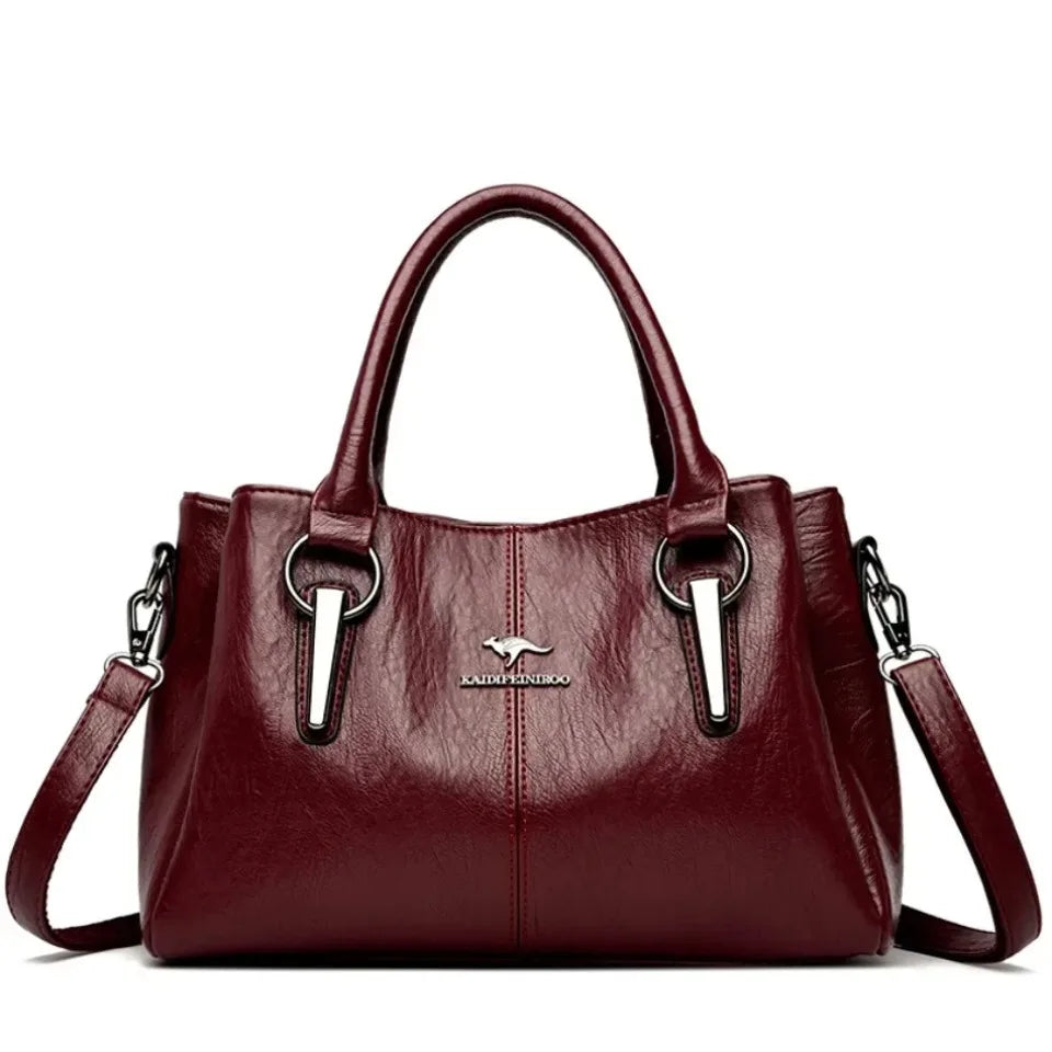 Genuine 3 Layers High Quality Soft Leather Ladies Shoulder Crossbody Bags for Women Luxury Handbags Women Bags Designer