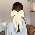 Women New Bow Hair Clip Women Large Bowknot Satin Hairpin Barrettes Girls Solid Color Ponytail Clip Hair Accessories