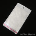 100Pcs 5x10.5cm-8x27cm Opp Bag Self Adhesive Clear Transparent Plastic Storage Bag With Hang Hole Jewelry Gift Packaging Pouches
