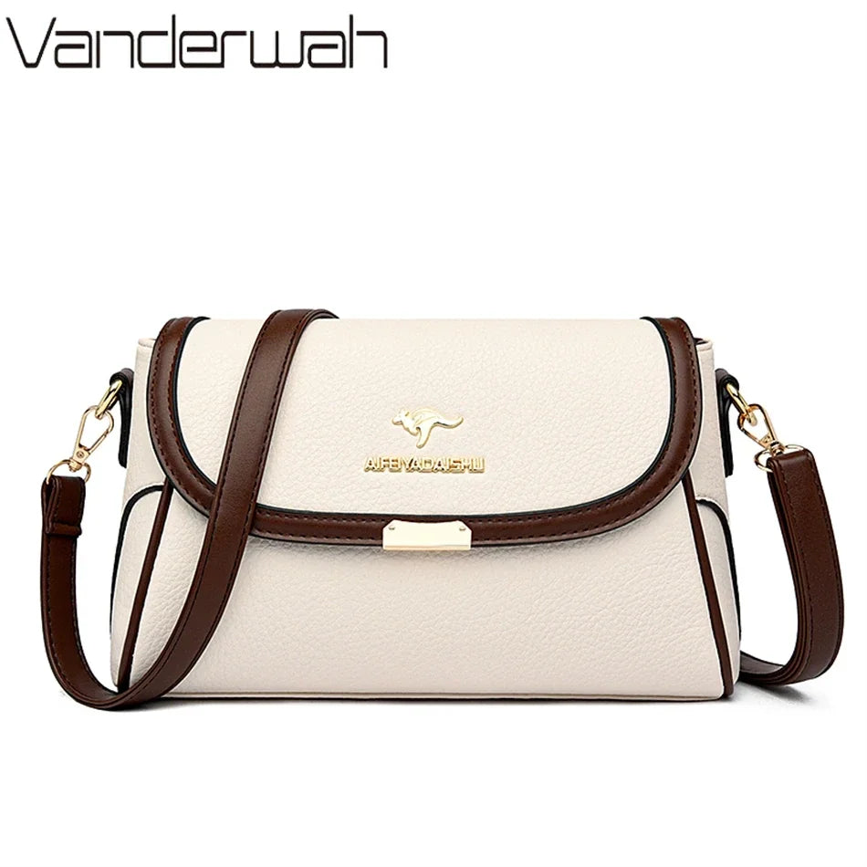 Solid Color Top Quality Leather Small Shoulder Bagsfor Women 2026 Hot Messenger Bags with StrapDesigner Crossbody Bag Sac AMain