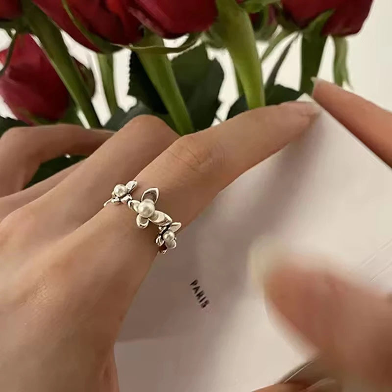 VENTFILLE 925 Sterling Silver Trend Arched Wide Ring For Female Geometry Punk Design Jewelry Asymmetric Gift Dropshipping