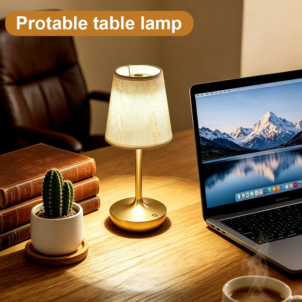 GGBingo Vintage Cloth Table Lampshade New Design Night Light for Bedroom Living Room Side Lighting