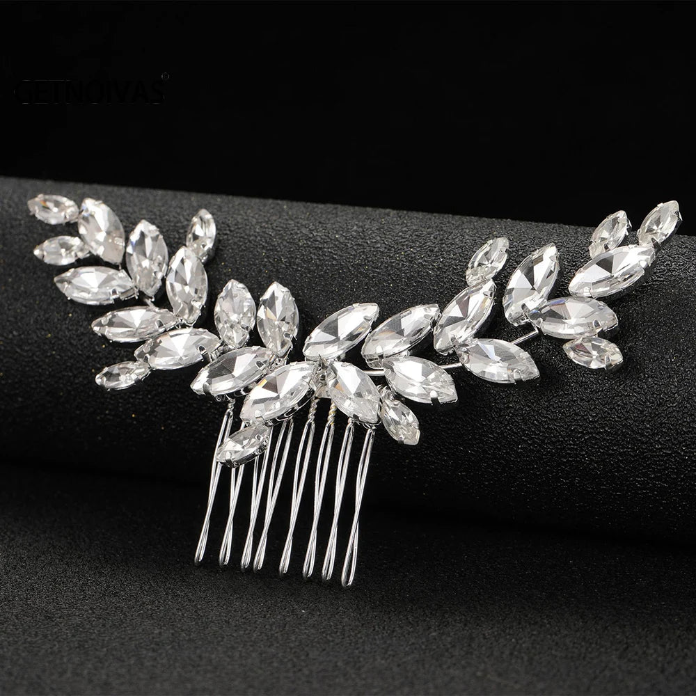 Wedding Comb Head Jewelry Bride Hair Clips Headpiece Crystal Women Tiaras Bridal Hair Accessories Women Hair Ornaments SL