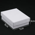 1PC Square Jewelry Organizer Box White Kraft Paper Display Gift Boxes Engagement Ring for Earring Necklace Bracelet Accessories