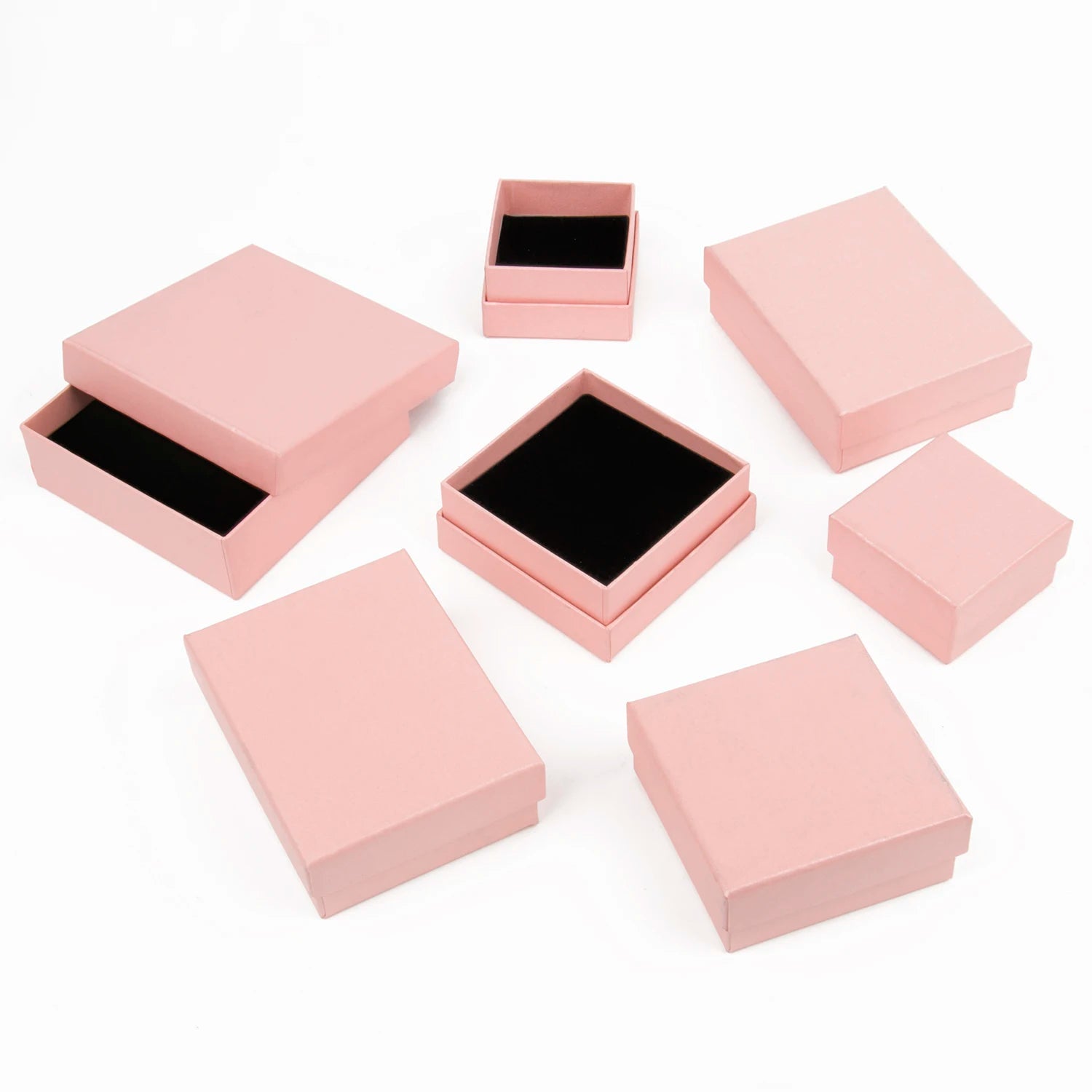 1Pcs Jewelry Packaging Gift Boxes Bags For Ring Necklace Bracelet Earrings Rectangle Cardboard With Sponge Jewelry Storage Box